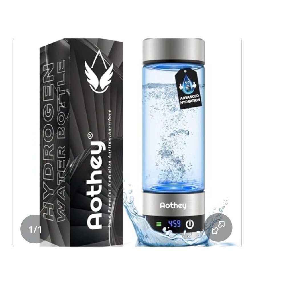 AOTHEY HYDROGEN WATERBOTTLE 1600ppb UPGRADED Ionizer Machine 460Ml Rechargeable